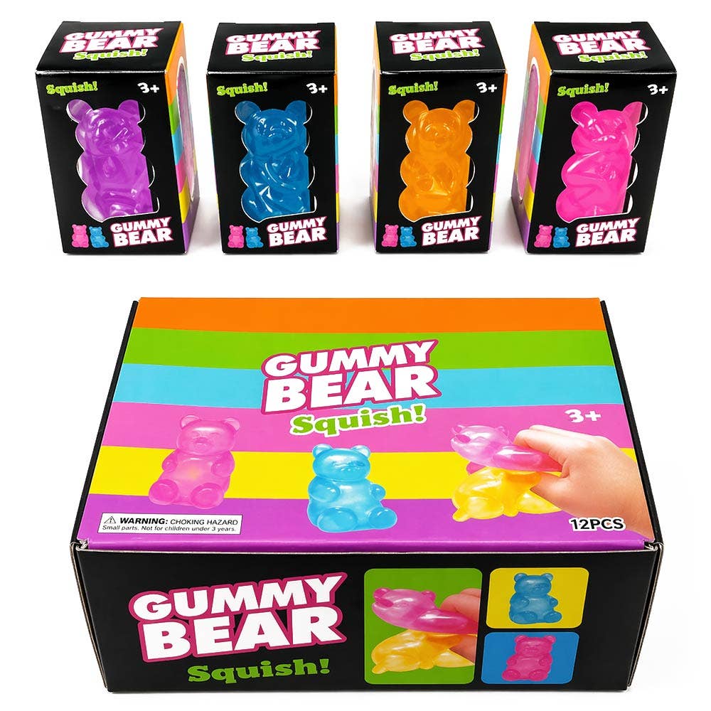 12PCS - Gummy Bear Squishy Stress Relief Toy