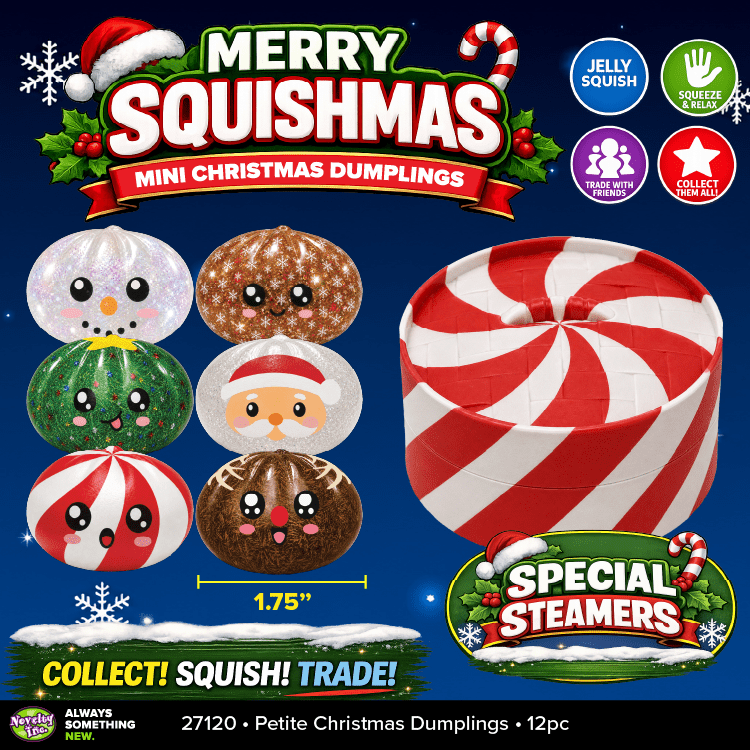 Fun Doh Petite (Mini) Squishy Christmas Dumplings Toy - Nandy&