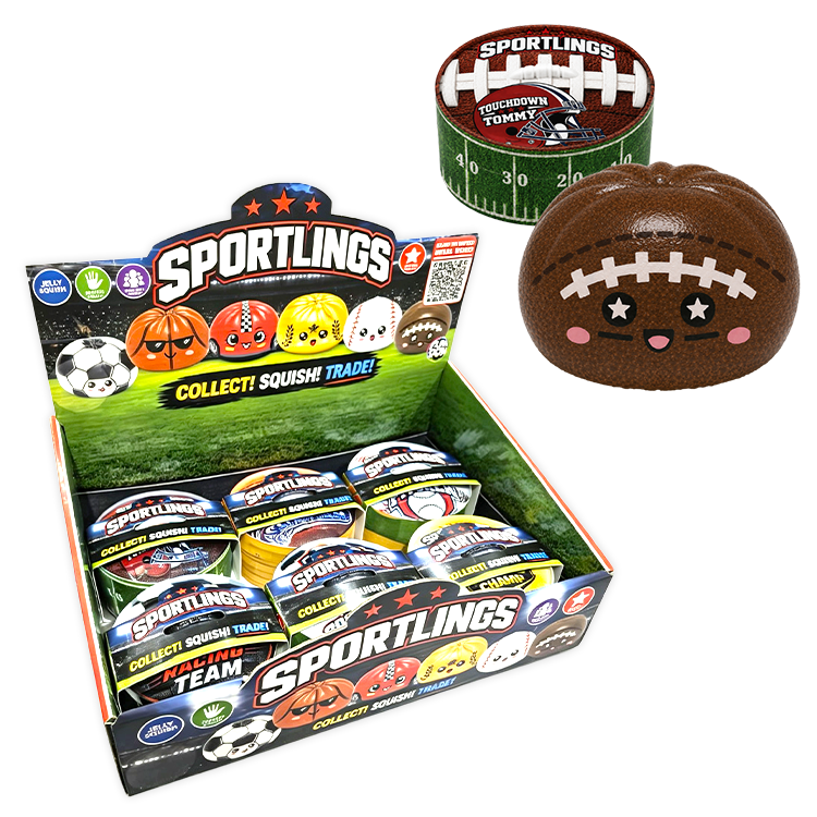 Fun Doh Sports Dumpling Squishy Fidget Toy - 12/Display - Nandy&