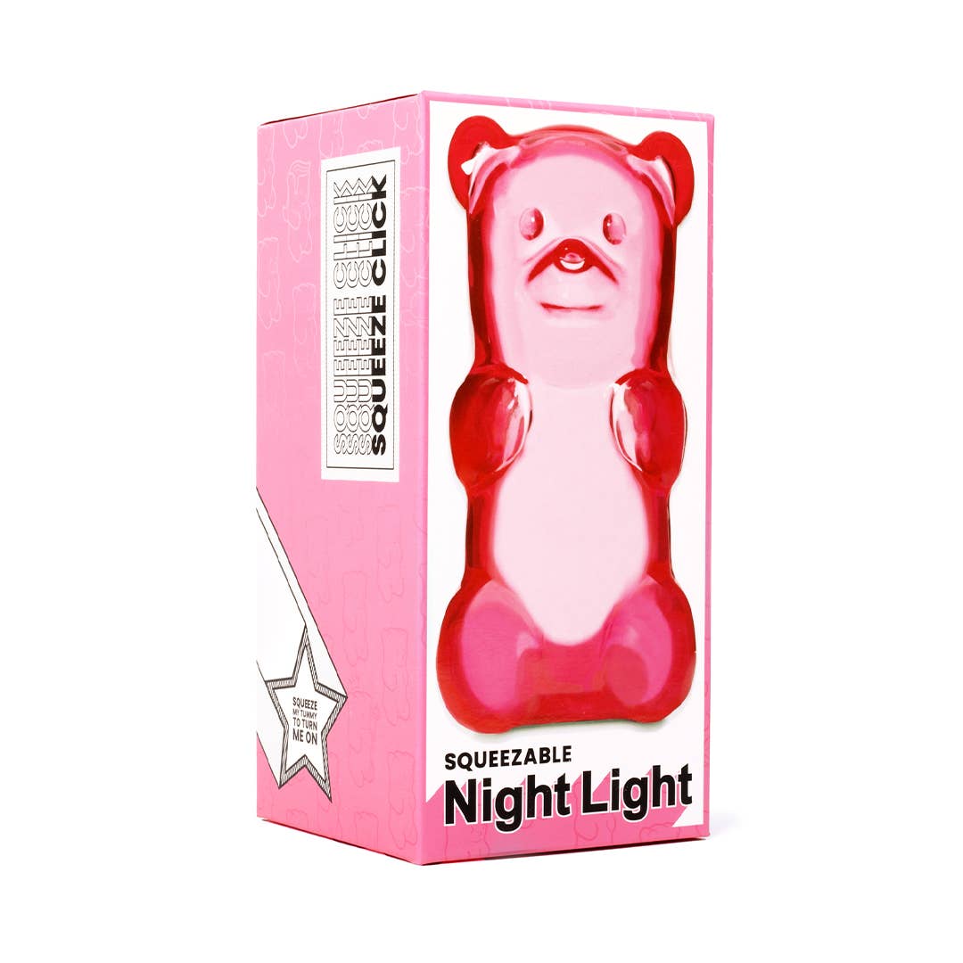 Kids Night Light: Squeezable Gummy Soft Glow - Strawberry - Nandy&