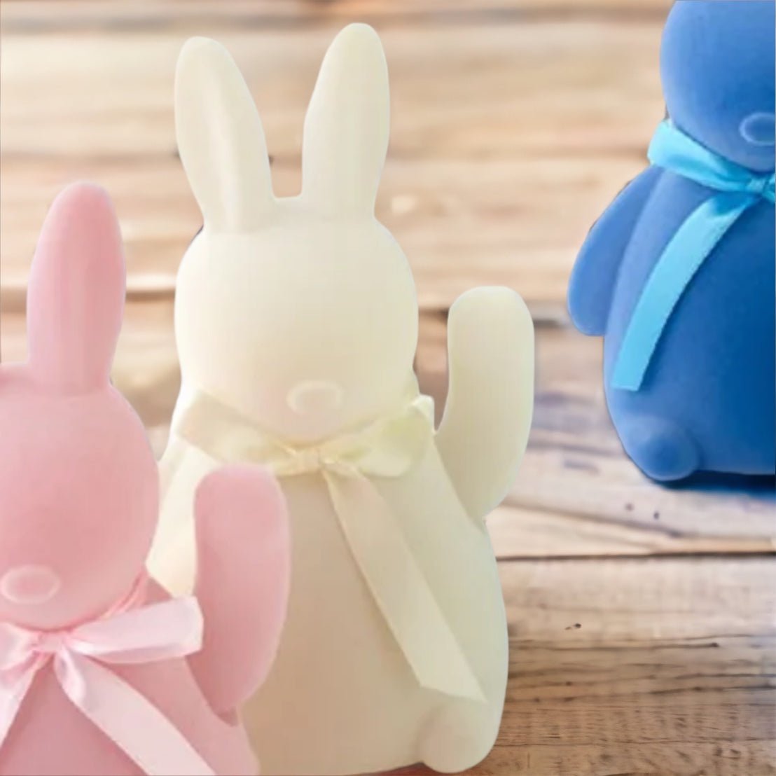 Flocked Howdy Hop Hop Bunny - Nandy&