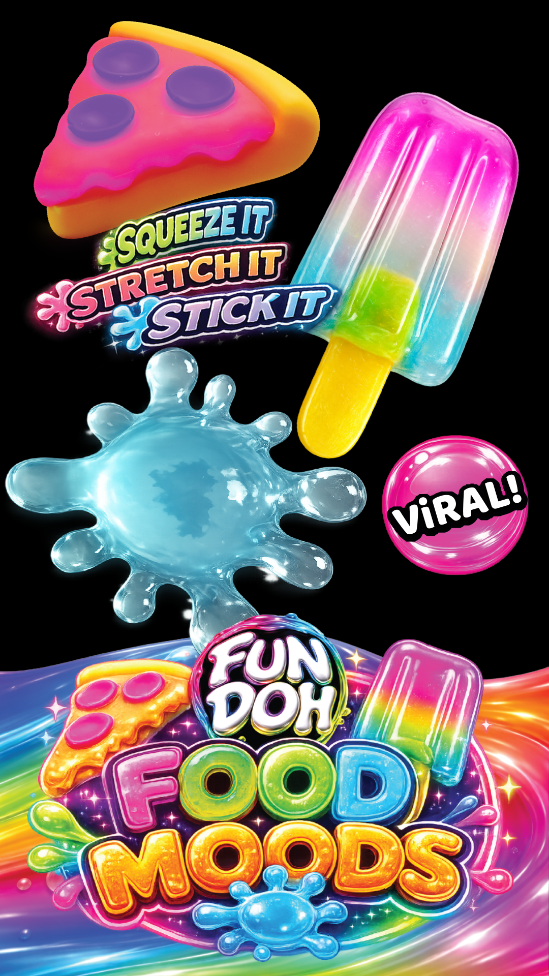 Fun Doh Food Moods Snack Attack Squishy Variety - 12/Display