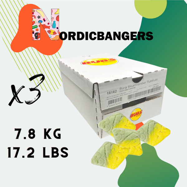 Bubs Swedish Candy Sour Foam Rhomb 2.6kg Box
