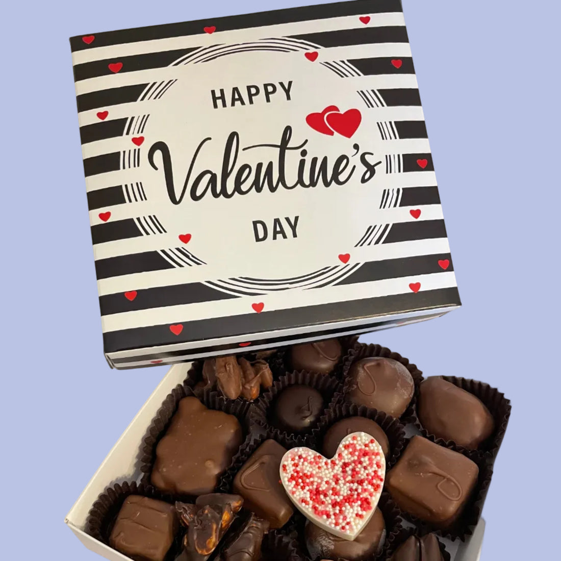 Box of chocolates with a Valentine&