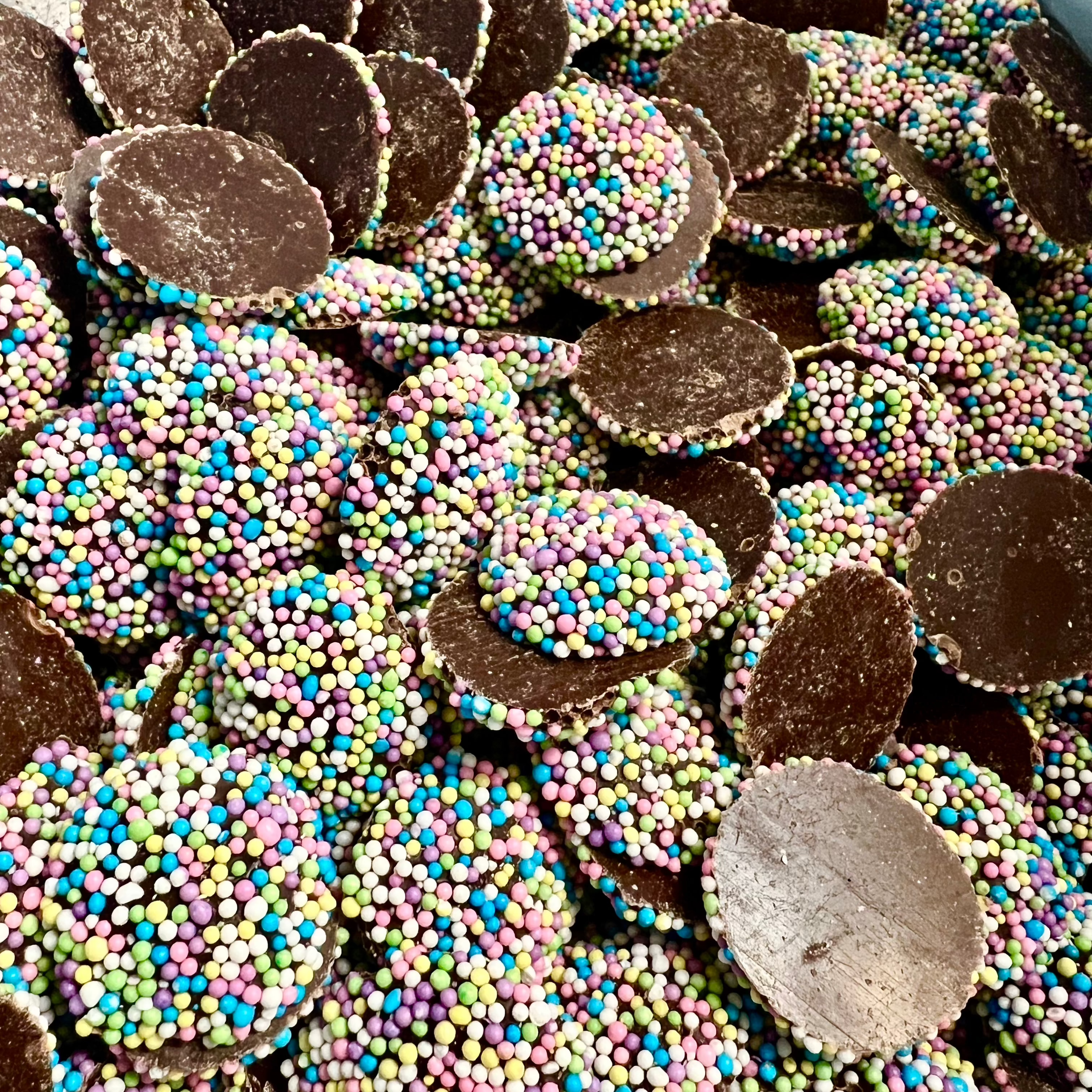 Dark Chocolate Rainbow Nonpareils
