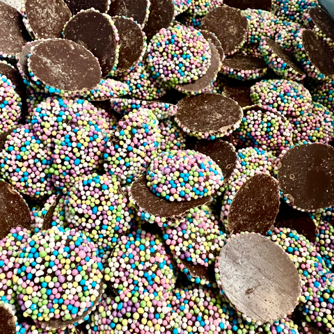 Dark Chocolate Rainbow Nonpareils