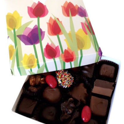 Assorted Chocolates in Flower Box - Nandy&