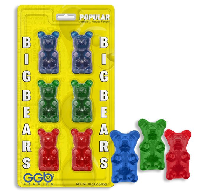 Big Gummy Bear 6 Pack Assortment - Nandy&