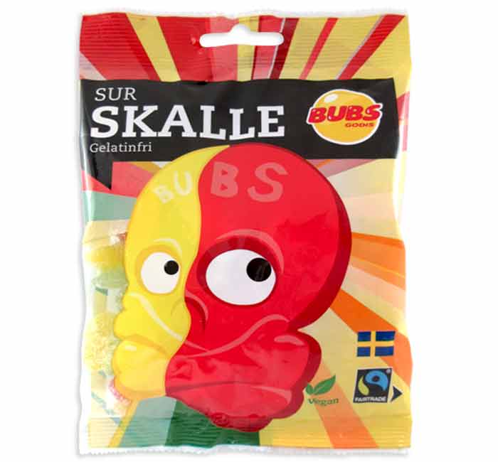 Bubs Sour Skull Swedish Candy - Nandy&