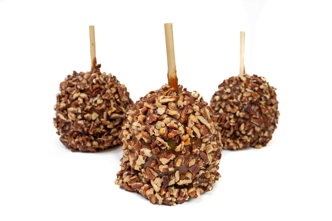Caramel Apples with Pecans For Shipping Orders - Nandy&