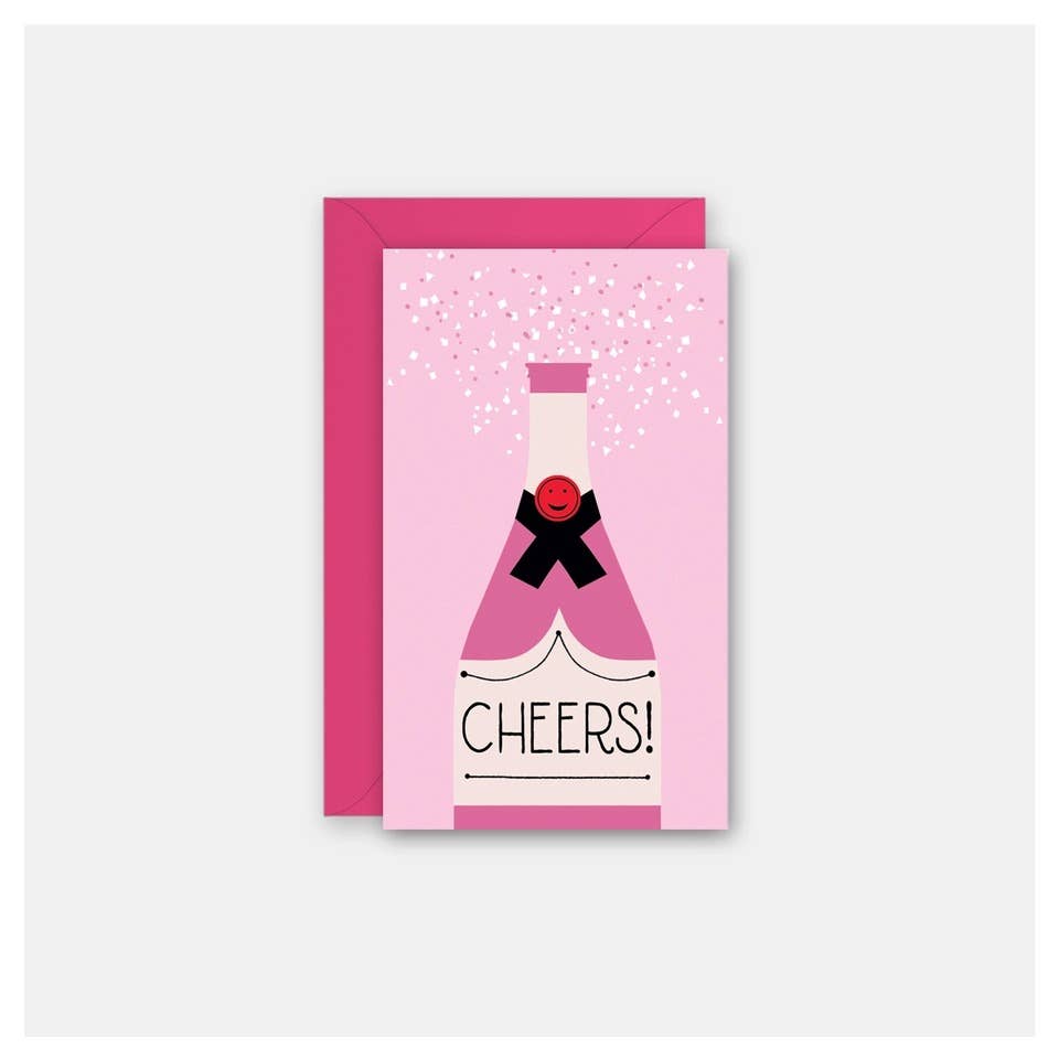 Champagne Bottle - Gift Enclosure Card - Nandy&