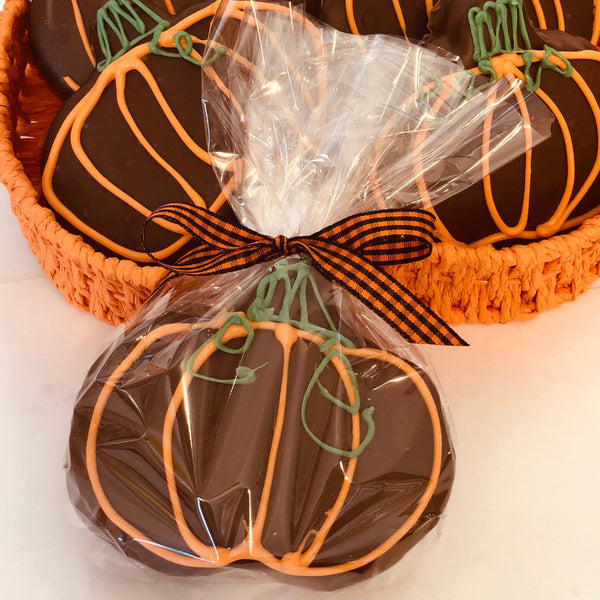 Chocolate covered marshmallow pumpkins - Nandy's CandyChocolate covered marshmallow pumpkins