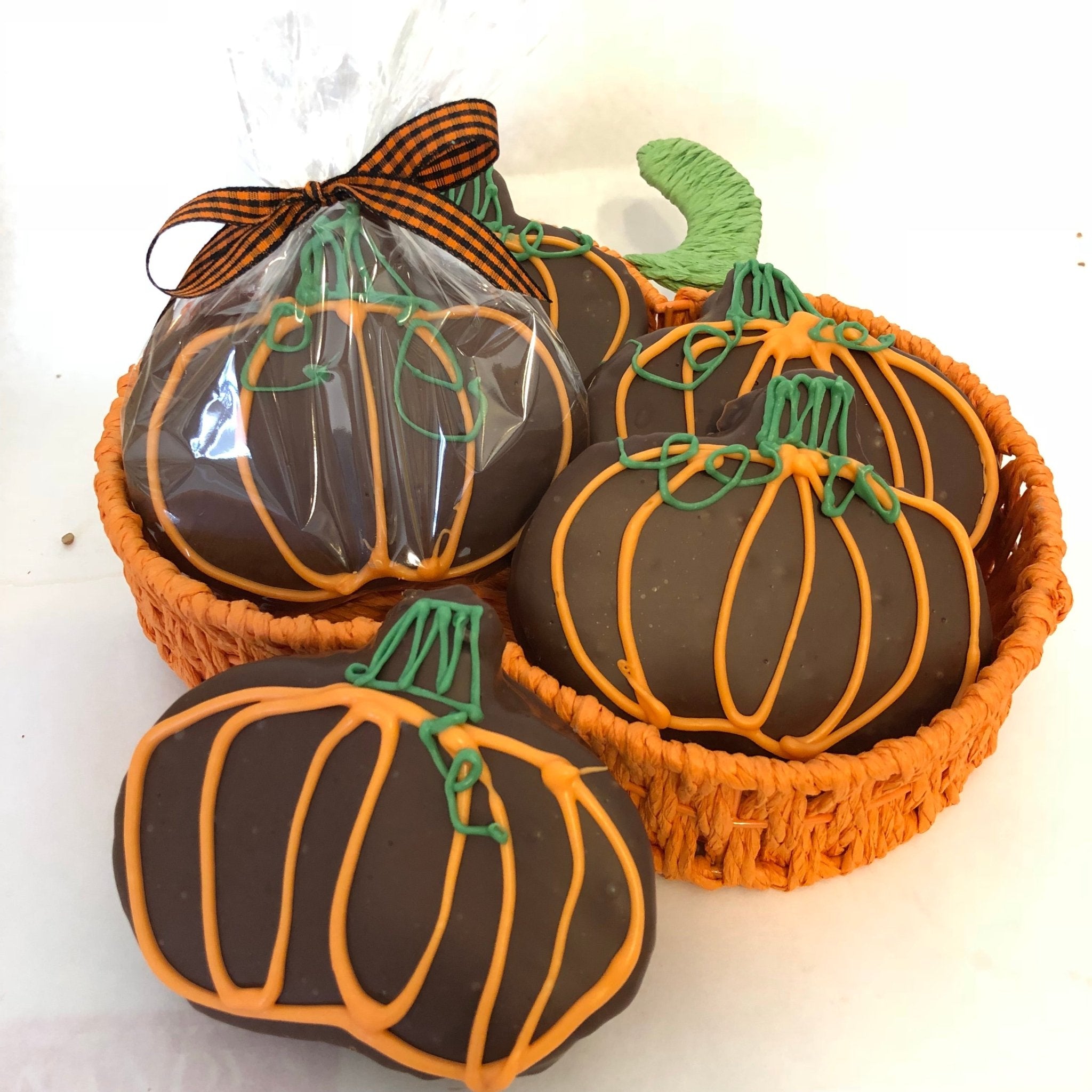 Chocolate covered marshmallow pumpkins - Nandy's CandyChocolate covered marshmallow pumpkins