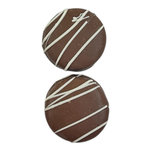 Chocolate Covered Oreos Drizzled with White Chocolate - Nandy's CandyChocolate Covered Oreos Drizzled with White Chocolate
