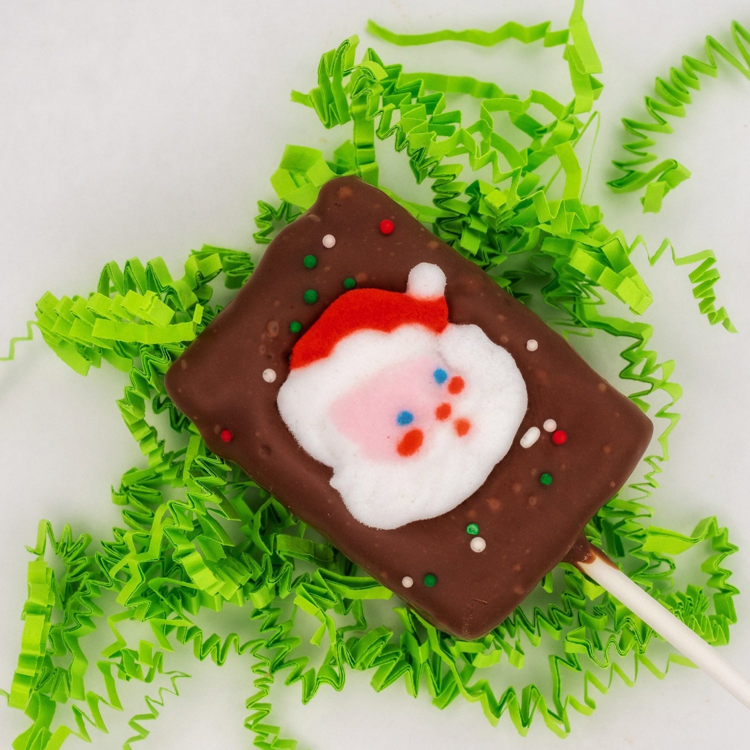 Christmas Chocolate Covered Rice Krispie Treats - Nandy&