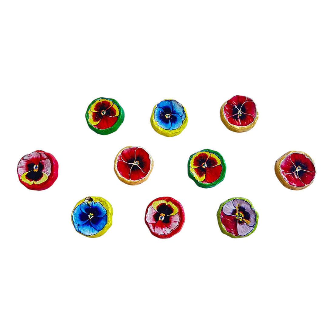 Foiled Chocolate Pansies - Nandy&
