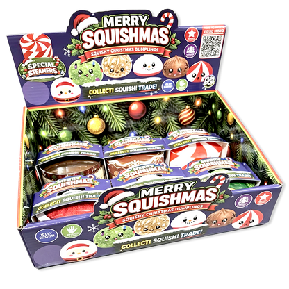 Fun Doh Christmas Dumpling Squishy Toy 12pc Holiday Display - Nandy&