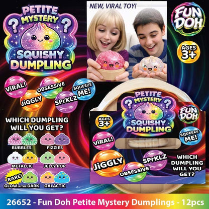 Fun Doh Petite (Mini) 2.5" Mystery Dumpling Squishy Toy - Nandy&