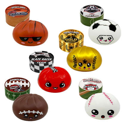 Fun Doh Sports Dumpling Squishy Fidget Toy - 12/Display - Nandy&