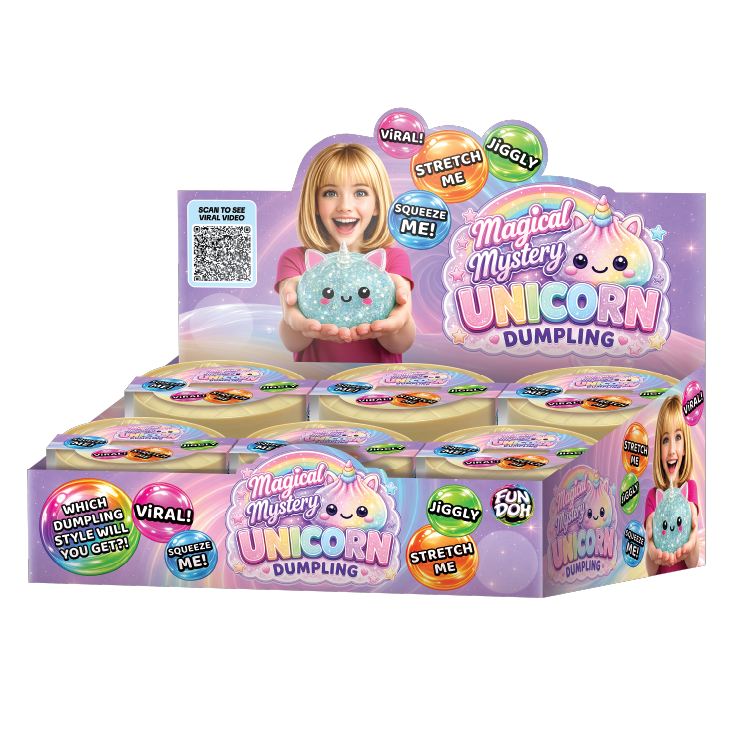 Fun Doh Unicorn Mystery Dumpling Squishy Toy - 12/Display - Nandy&