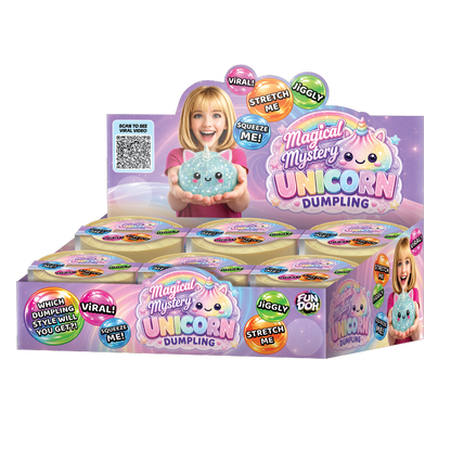 Fun Doh Unicorn Mystery Dumpling Squishy Toy - 12/Display - Nandy&