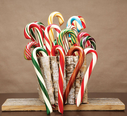 Hand-Spun Jumbo Candy Cane - Peppermint - 1.75 oz - Nandy&