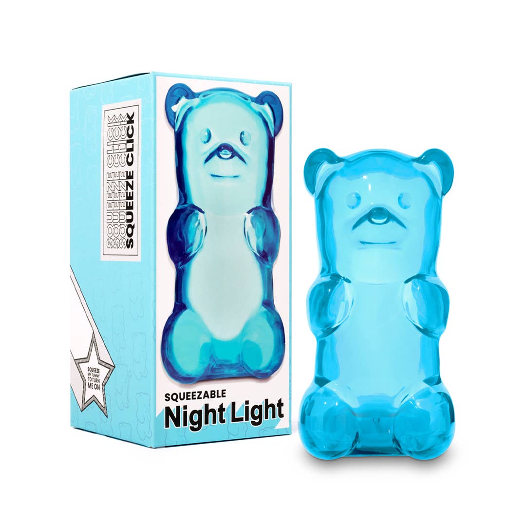 Kids Night Light: Squeezable Gummy Soft Glow - Blue Razz - Nandy&
