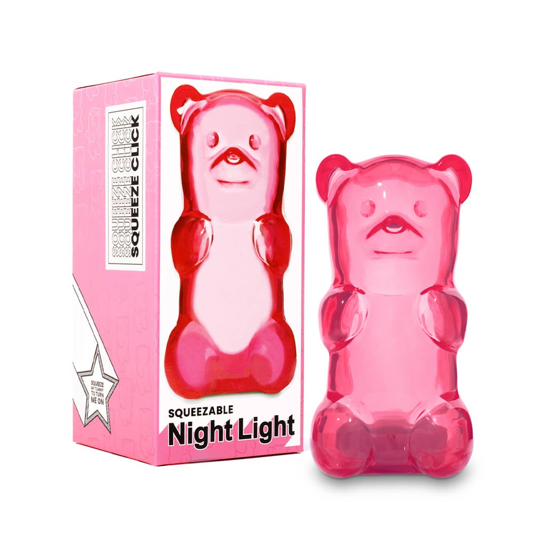 Kids Night Light: Squeezable Gummy Soft Glow - Strawberry - Nandy&