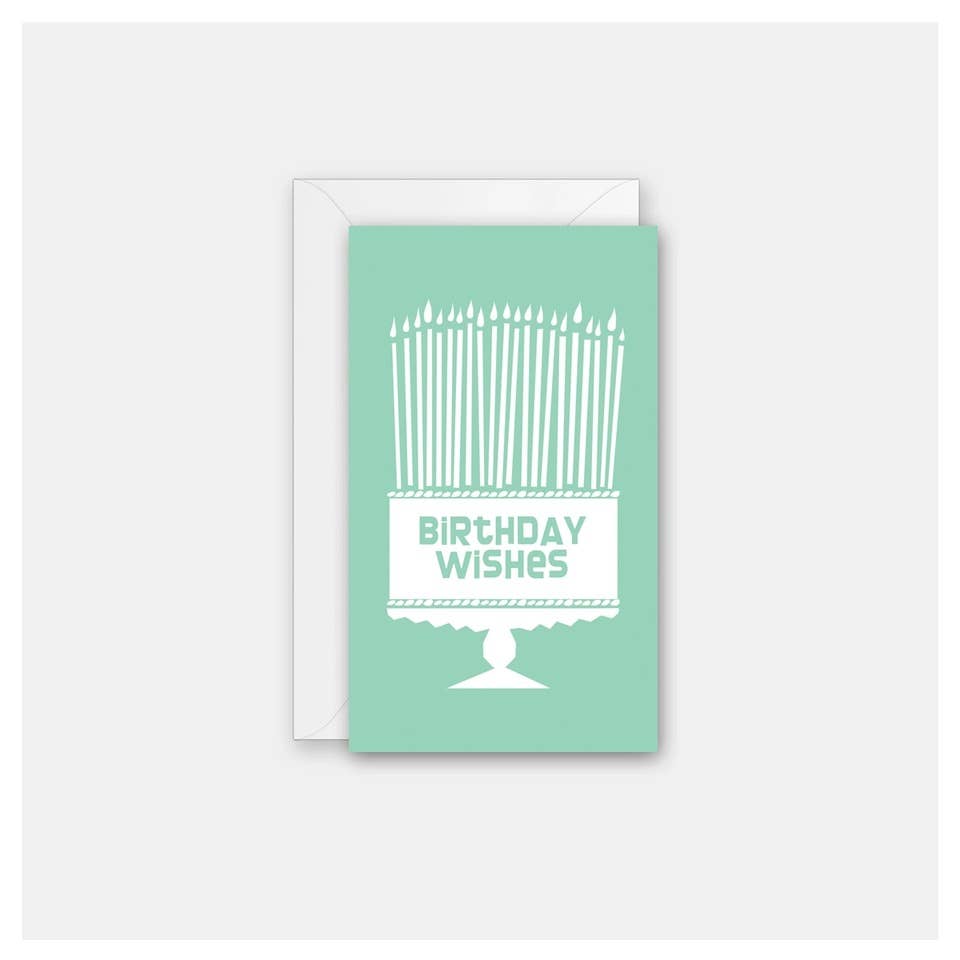 Many Candles Birthday Wishes - Gift Enclosure Card - Nandy&