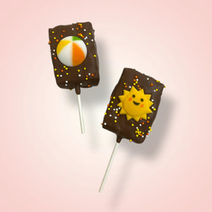 Milk Chocolate - Dipped Rice Krispie Treats – Summer Edition - Nandy's CandyMilk Chocolate - Dipped Rice Krispie Treats – Summer Edition
