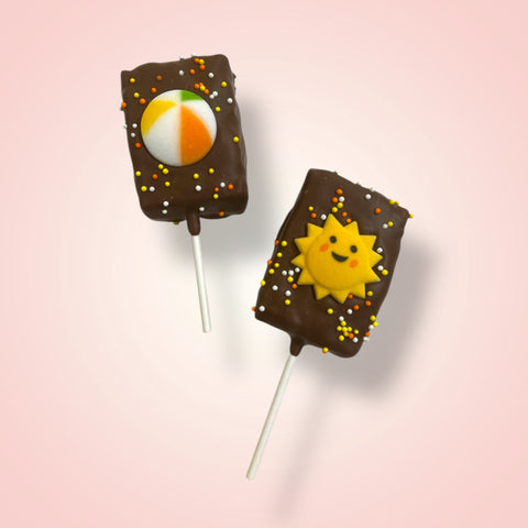 Milk Chocolate - Dipped Rice Krispie Treats – Summer Edition - Nandy's CandyMilk Chocolate - Dipped Rice Krispie Treats – Summer Edition