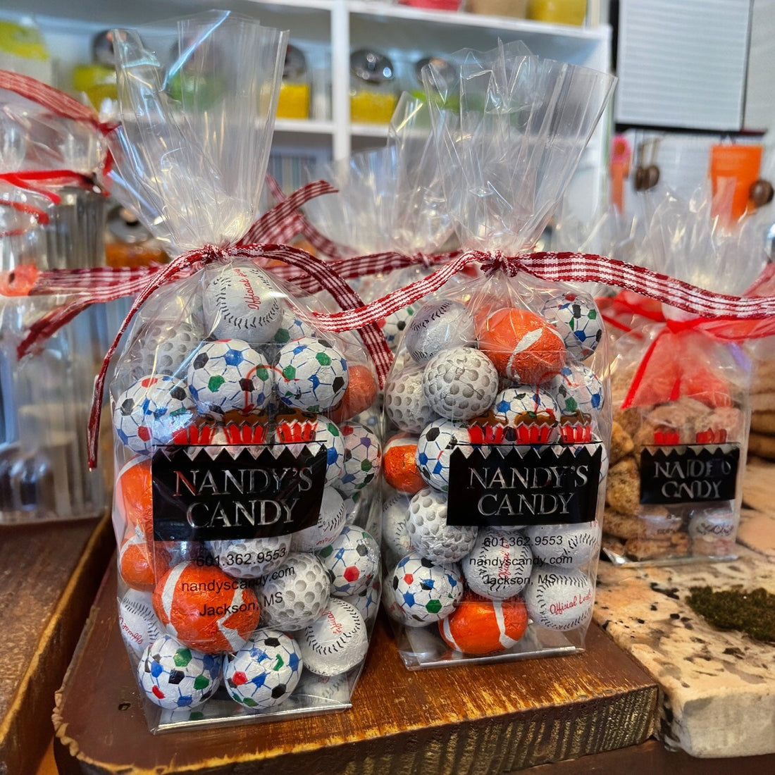 Milk Chocolate Foil Wrapped Sports Balls - Nandy&