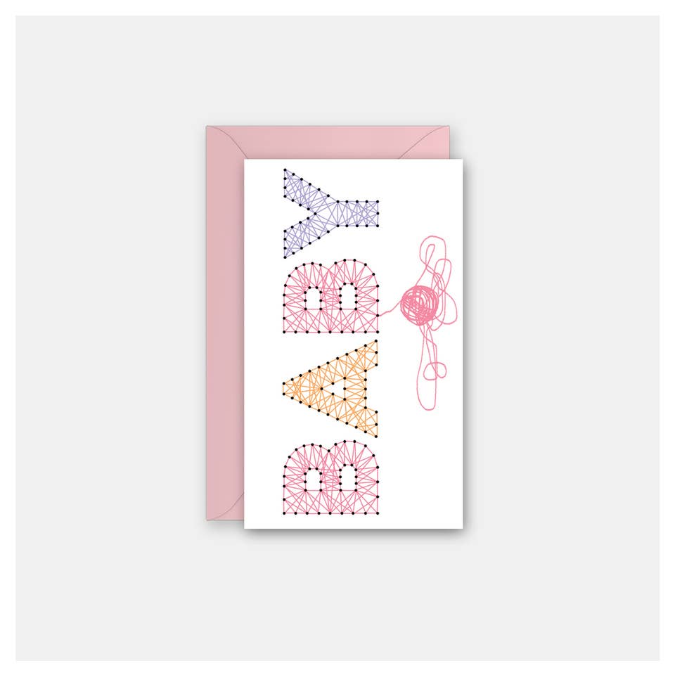 Pink String Baby - Gift Enclosure Card - Nandy&