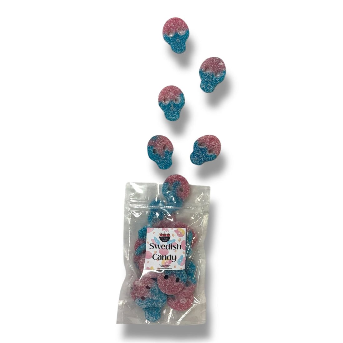 Sour Bubblegum Skulls Swedish Candy - Nandy&