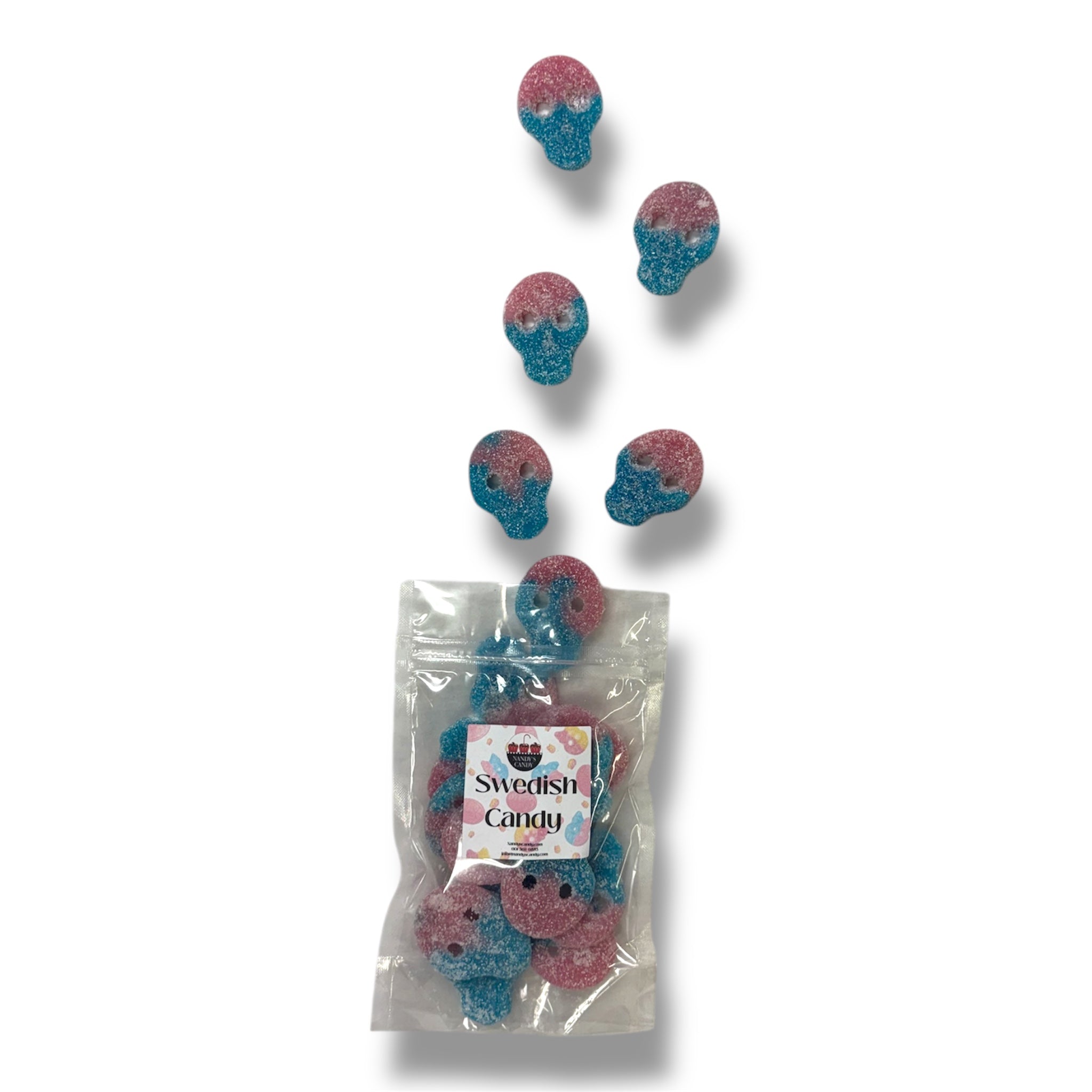 Sour Bubblegum Skulls Swedish Candy - Nandy's CandySour Bubblegum Skulls Swedish Candy