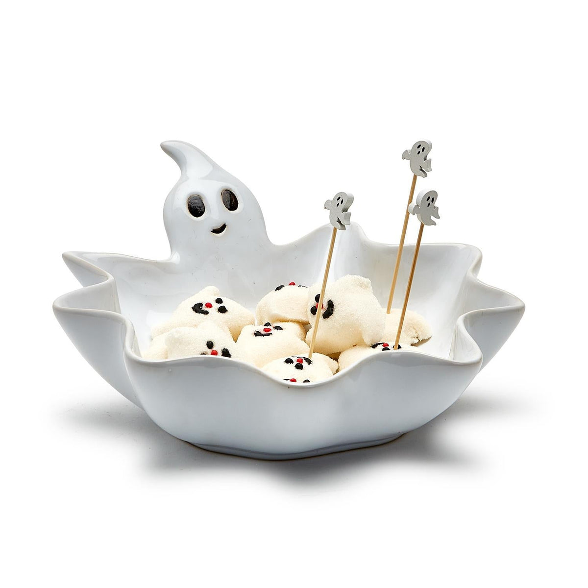 Spooktacular Ghost Bowl with 20 Ghost Picks - Nandy&