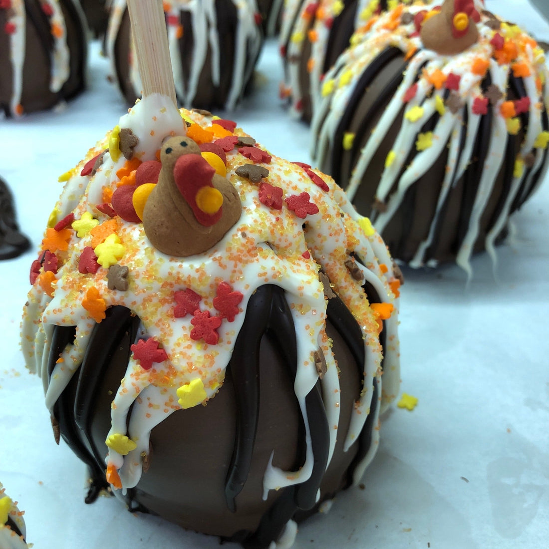 Thanksgiving Caramel Chocolate Apple - Nandy&