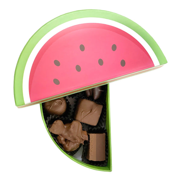 Watermelon Box filled with assorted chocolates - Nandy's CandyWatermelon Box filled with assorted chocolates