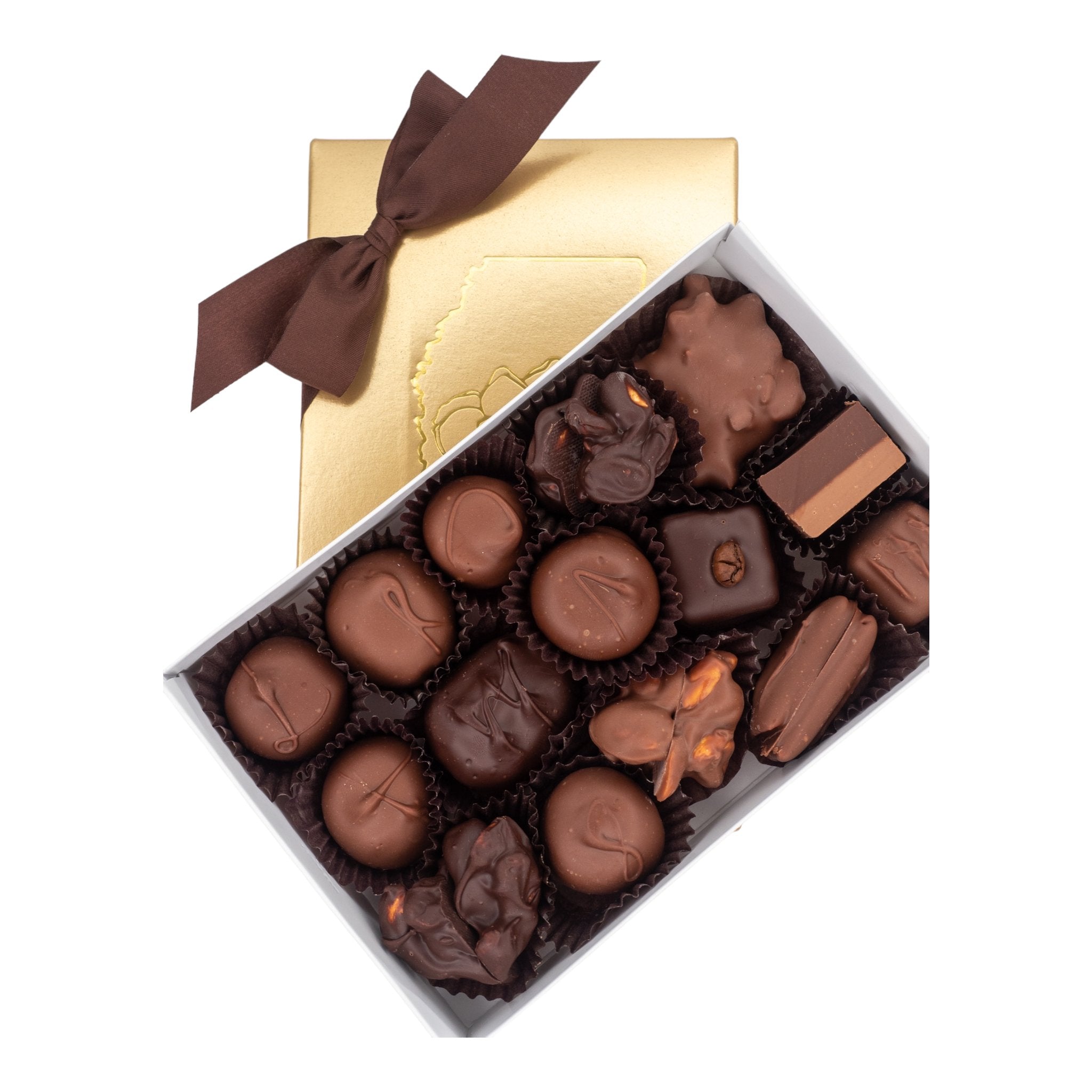 1/2 Gold Mississippi Box Assorted Chocolates - Nandy's Candy1/2 Gold Mississippi Box Assorted Chocolates