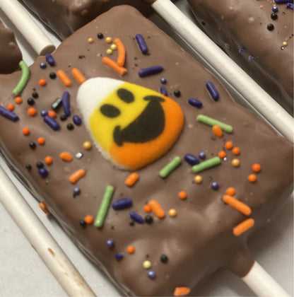 Fall Chocolate Covered Krispie Treats - Nandy&