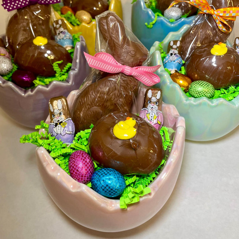 Pink Base Egg with Chocolates 