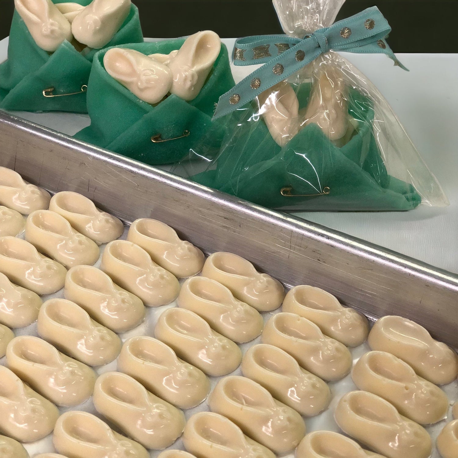 Mint Baby Booties - Nandy&