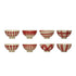 Red and White Stoneware Bowls - Nandy&