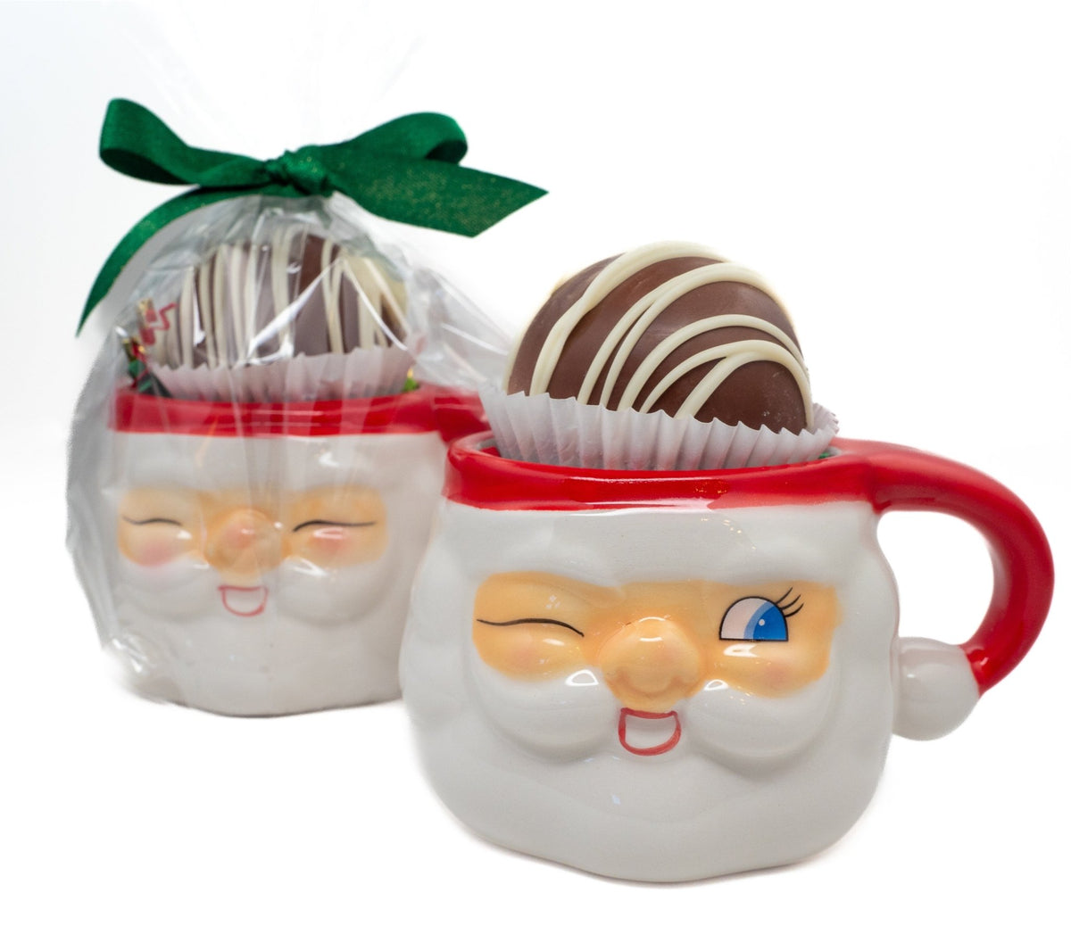 Retro Santa Mugs with Cocoa Ball - Nandy&