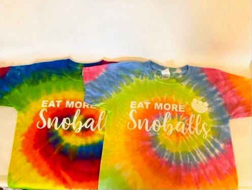 Short Sleeve Tie-Dye Nandy's Candy Snoball T-shirts - Nandy's CandyShort Sleeve Tie-Dye Nandy's Candy Snoball T-shirts