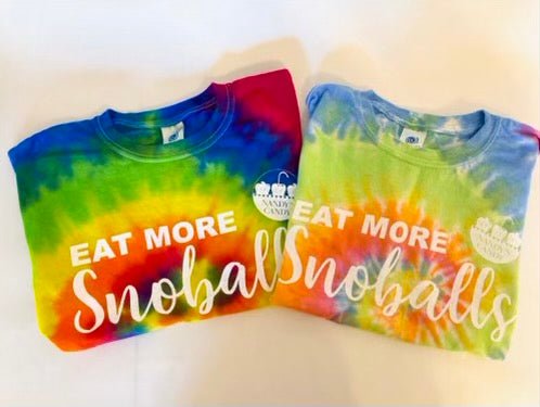 Short Sleeve Tie-Dye Nandy's Candy Snoball T-shirts - Nandy's CandyShort Sleeve Tie-Dye Nandy's Candy Snoball T-shirts
