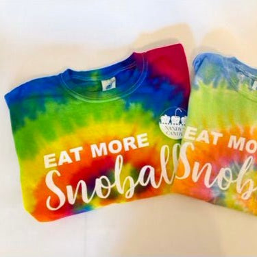Short Sleeve Tie-Dye Nandy's Candy Snoball T-shirts - Nandy's CandyShort Sleeve Tie-Dye Nandy's Candy Snoball T-shirts