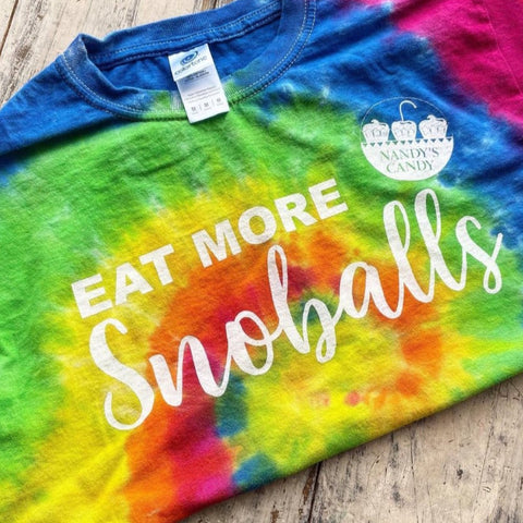Short Sleeve Tie-Dye Nandy's Candy Snoball T-shirts - Nandy's CandyShort Sleeve Tie-Dye Nandy's Candy Snoball T-shirts