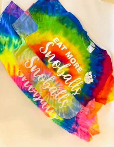 Short Sleeve Tie-Dye Nandy's Candy Snoball T-shirts - Nandy's CandyShort Sleeve Tie-Dye Nandy's Candy Snoball T-shirts